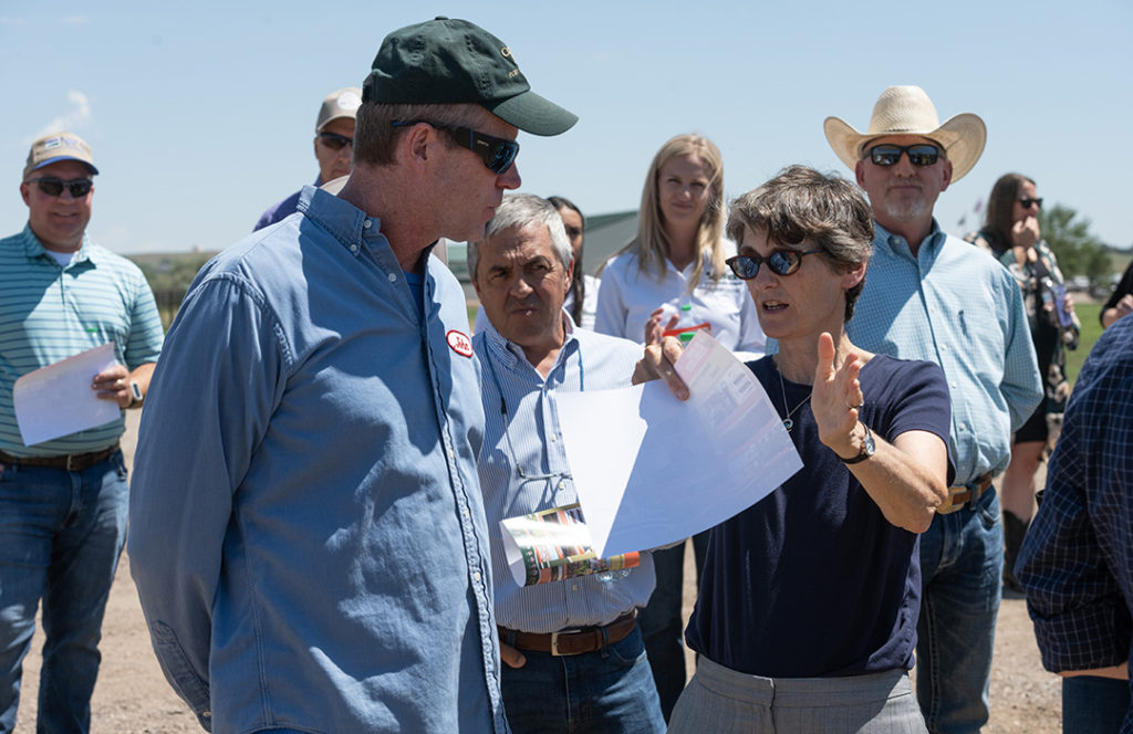 Janet McCabe, EPA Deputy Administrator, learns about AgNext and CSU agricultural research at the Agricultural Reserarch and Demonstration Center. August 9, 2022